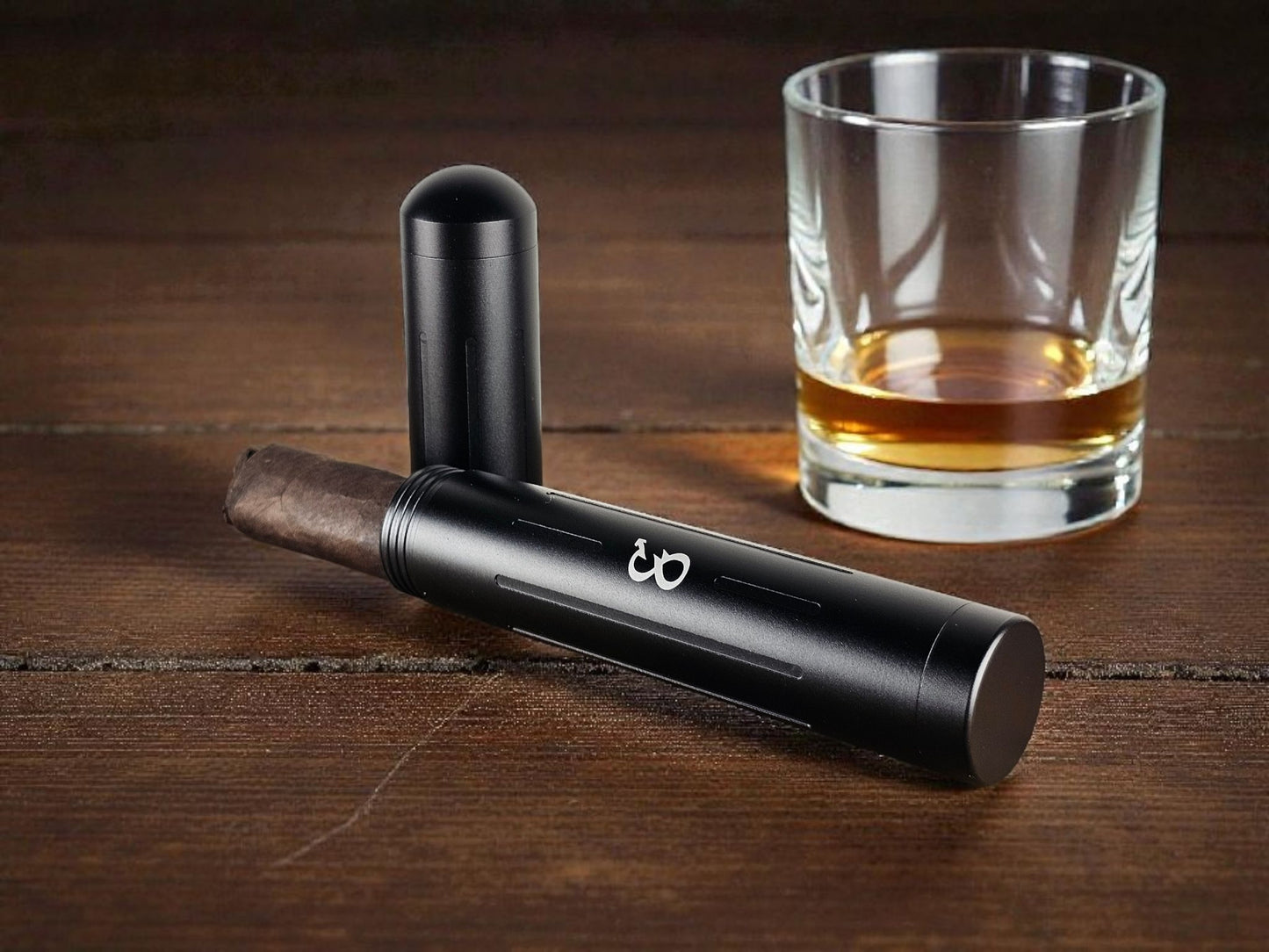 Cigar Protective Case on Wood Table